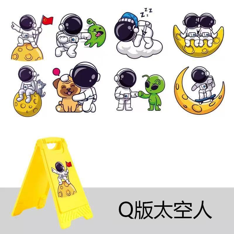 警示牌手机支架带化妆镜创意桌面多功能手机支架摆件双面印制LOGO|undefined