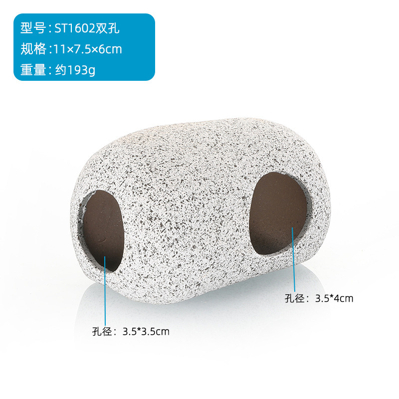 Suministros para mascotas Acuario Tanque de peces Decoración de paisajismo Tanque de barro de arena púrpura Casa de camarones Cichlid Tanque de refugio Tanque de cría Casa de peces