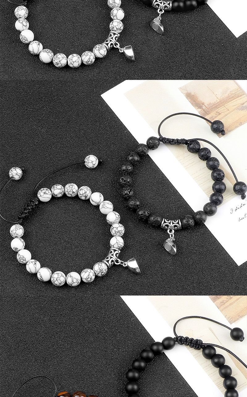 Heart Shaped Magnetic Braided Couple Bracelets For Relationships_voghion.com