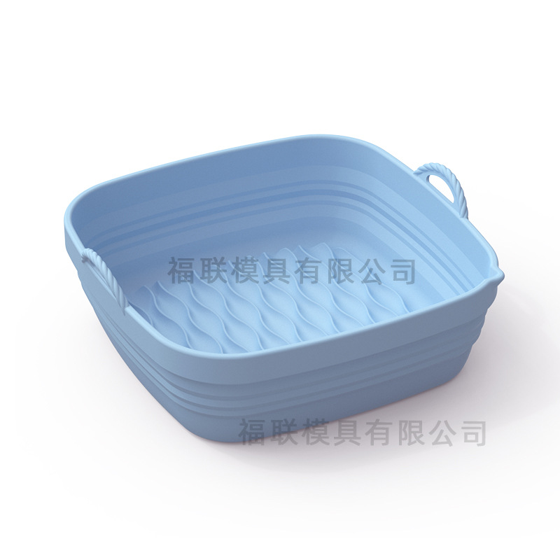 Bandeja de silicona para barbacoa Zibo, tapete para freidora de aire y parrilla, bandeja especial para drenar aceite, tapete plegable y resistente a altas temperaturas.