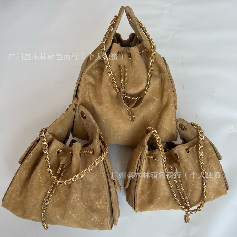 クロスボーダー 25s Xiaoxiangfeng 25bag ヒッピーホーボー牛革脇の下バッグ菱形チェーン巾着ファッションショルダーレディースバッグ|undefined