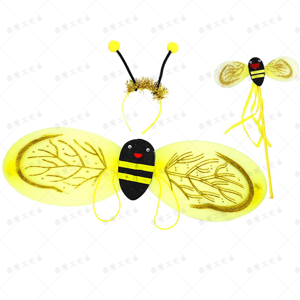 Jiayu Liuyi Children's Little Bee Wings Accesorios Little Ladybug Juego de cuatro piezas Cute Princess Falda Ropa al por mayor