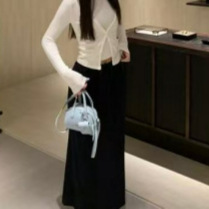 2025秋季新款女装薄款显瘦针织开衫+背心两件套|undefined