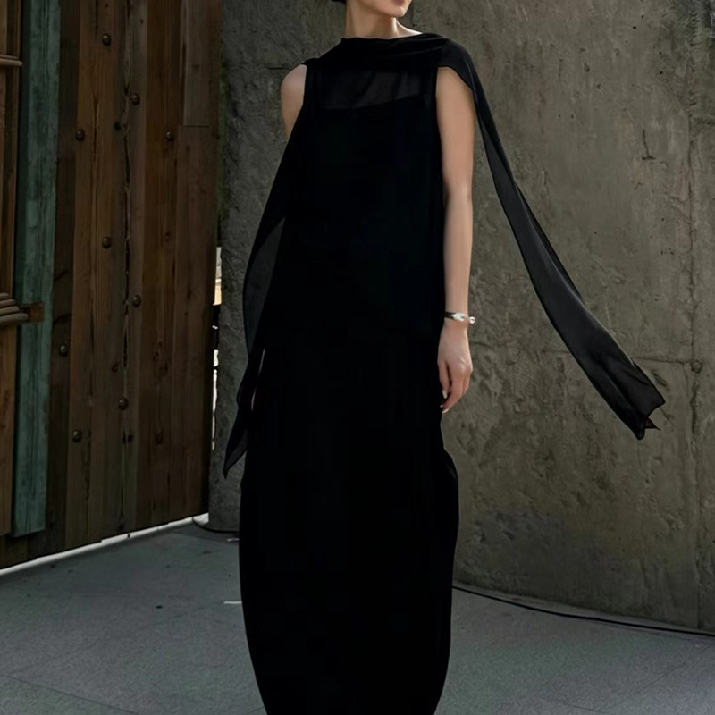 In Stock Ulaanbaatar Peninsula Sleeveless Top Summer Design Niche Shirt Chiffon Blouse 2026 Summer In Stock Ulaanbaatar Peninsula Sleeveless Top Summer Design Niche Shirt Chiffon Blouse 2026 Summer