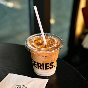 Internet Celebrity Disposable Coffee Cup Printing Cup Ins Transparent PET Packing Cup with Lid Homemade Ice American Latte