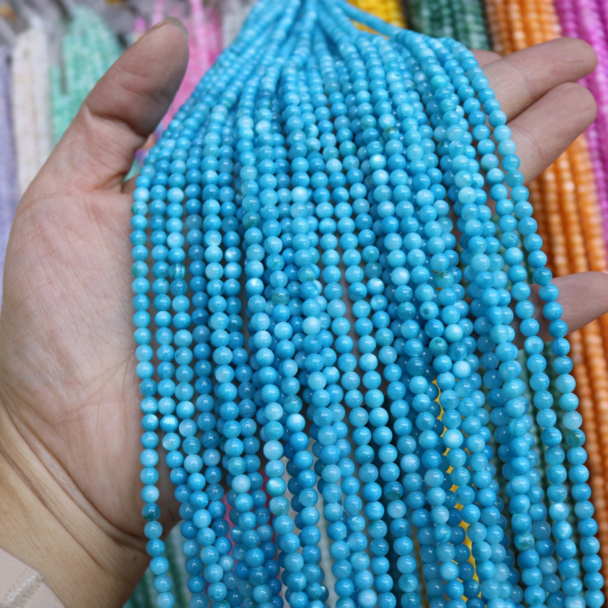 Conchas de agua dulce naturales cuentas mixtas de color 4mm color monocromático bolas perlas sueltas diy joyería accesorios joyería al por mayor image 41