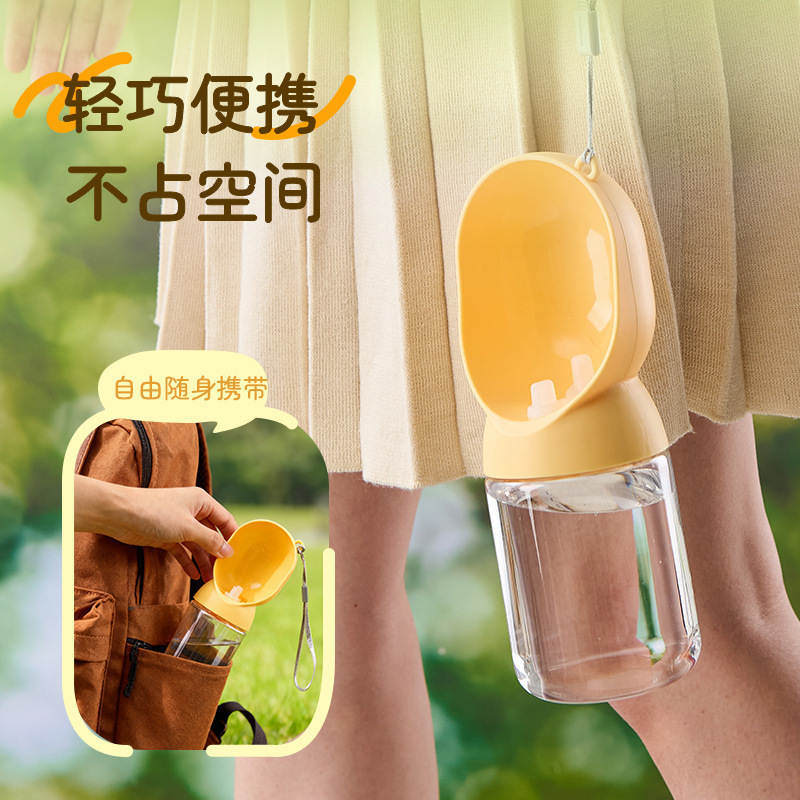 Taza de agua para perros, bebida portátil de agua para perros, taza de acompañamiento para mascotas, agua potable para perros al aire libre, alimentación de agua