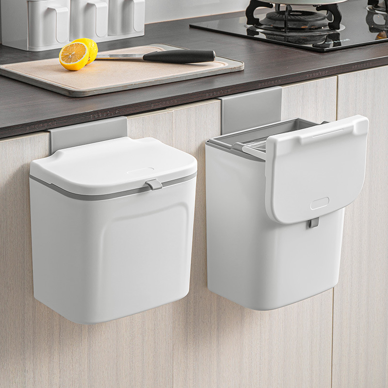 Bote de papel montado en la pared del inodoro Bote de la canasta Bote de la caja de almacenamiento sin perforaciones