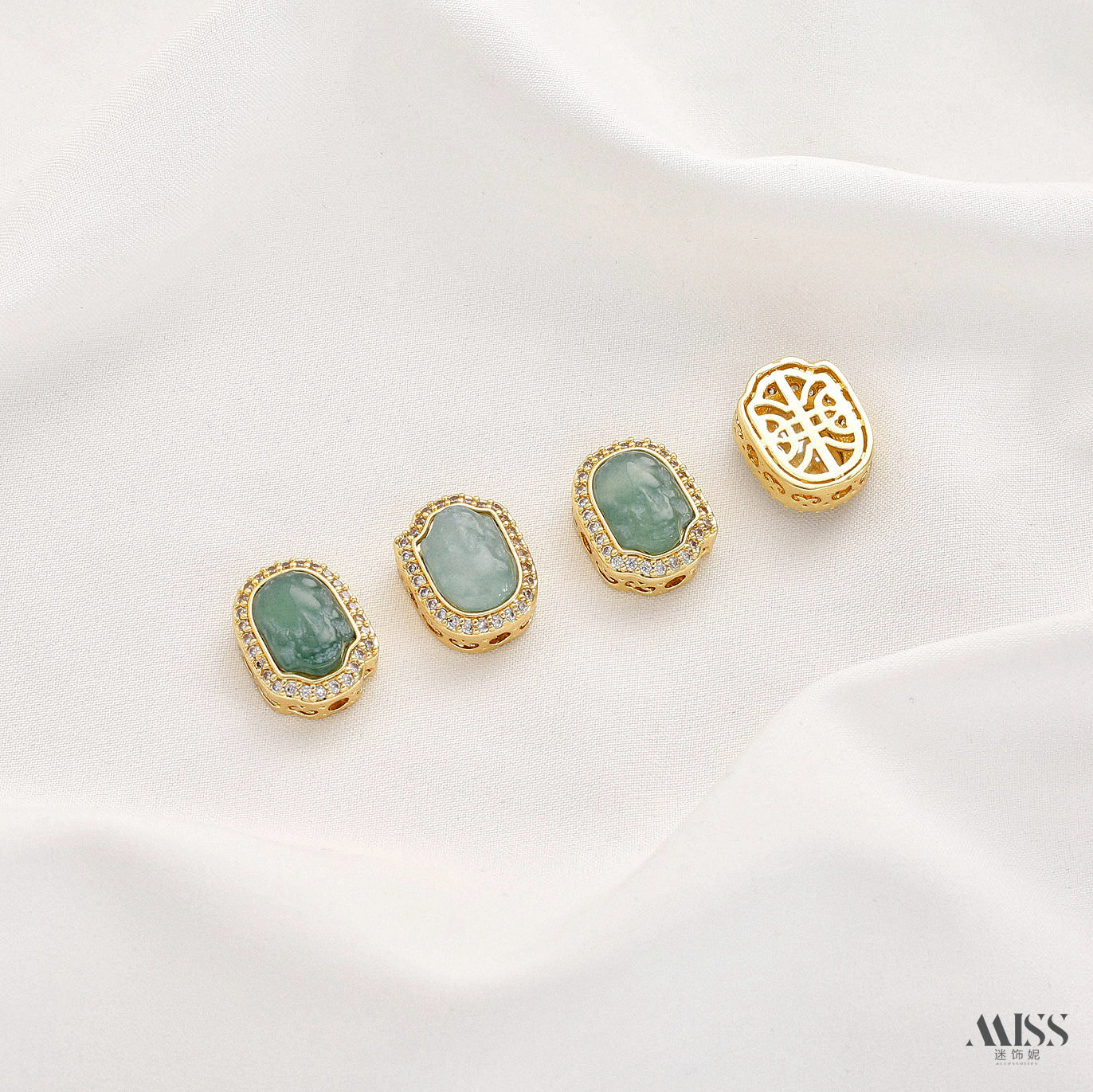 Natural A-Grade Jade Gourd, Wealth God, Ruyi Lock, Lotus Hand Charm, Pixiu, Butterfly Spacer Bead, Pendant DIY Jewelry Accessories