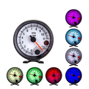 New Car Modified Instrument 3.75inch Car Modified Tachometer Colorful Backlit Modified Racing Instrument