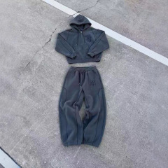 欧美秋冬嘻哈街头潮流休闲星星字母印花街头男女拉链连帽卫衣批发