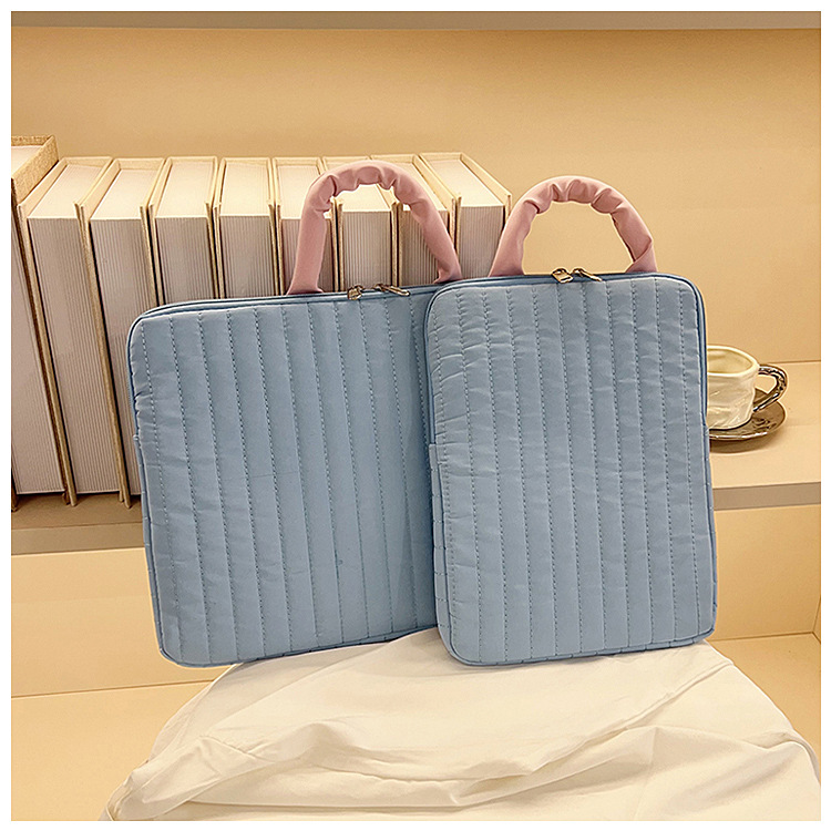 Coreano pequeño bolso de revestimiento portátil de color fresco 11 pulgadas bolso iPad 14 pulgadas bolso de computadora portátil antichoque