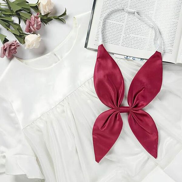 Solid color adjustable bow tie
