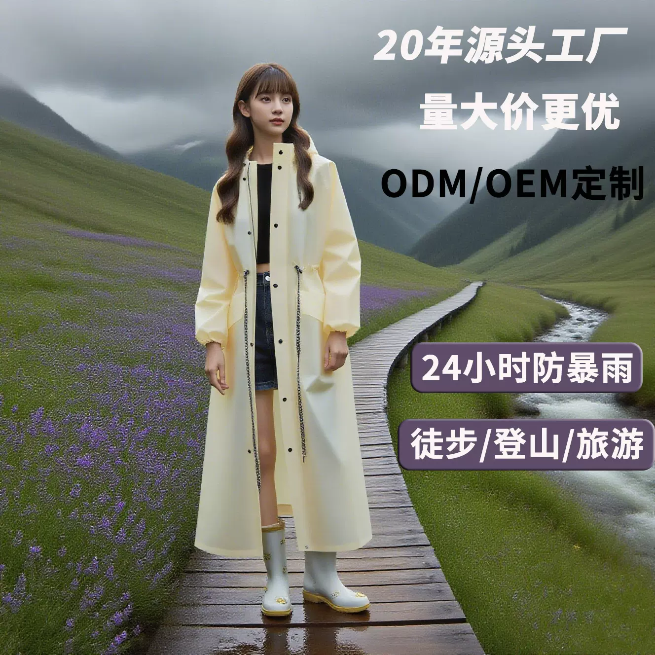雨衣女一体式长全身防暴雨成人外穿电动电瓶车新雨披学生人