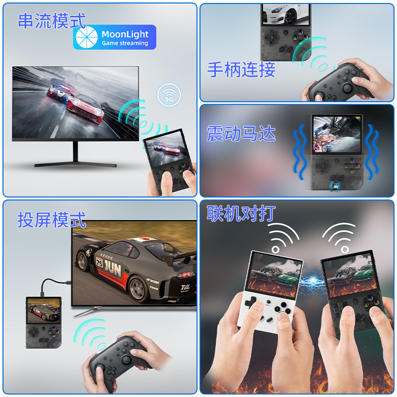 RG35XX Plus versión mejorada de mano de código abierto portátil retro mini fabricantes de máquinas de juegos de mano transfronterizo mismo estilo