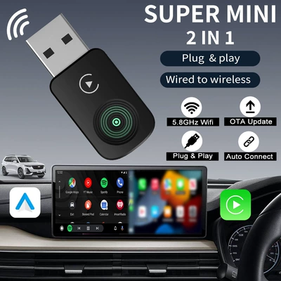 Module Two-In-One Portable Car-Machine – Simsiz CarPlay və Android Auto