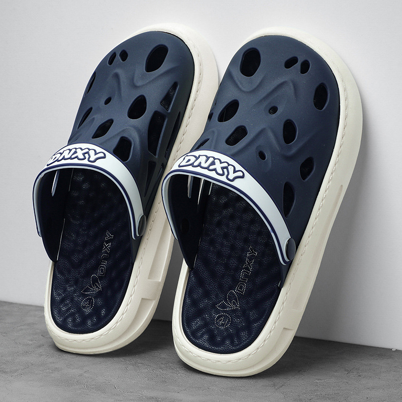 2024 verano sandálias de playa para hombres zapatos de agujero para hombres zapatillas antideslizantes con suela suave zapatos de playa ligeros