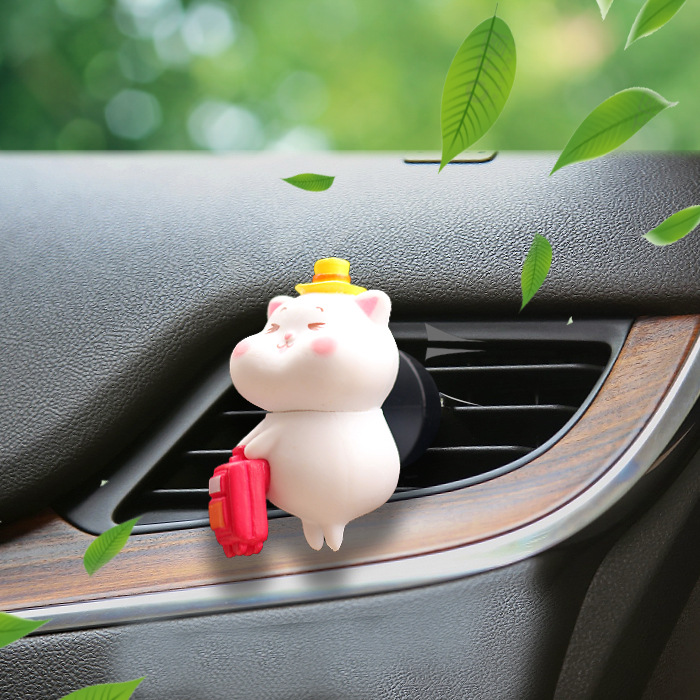 Clip de perfume de salida de aire del automóvil, dibujos animados de automóviles, decoración de aroma del automóvil, clip de aire acondicionado, adorable Daisy, artículos de interior del automóvil