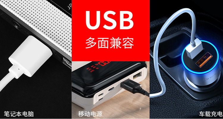 New white laser flashlight Type-C charging strong light outdoor zoom super bright long-range light with power display
