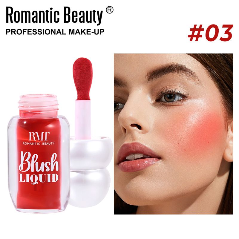 El blush líquido transfronterizo es un blush polivalente, un blush mate, un blush de color natural duradero.
