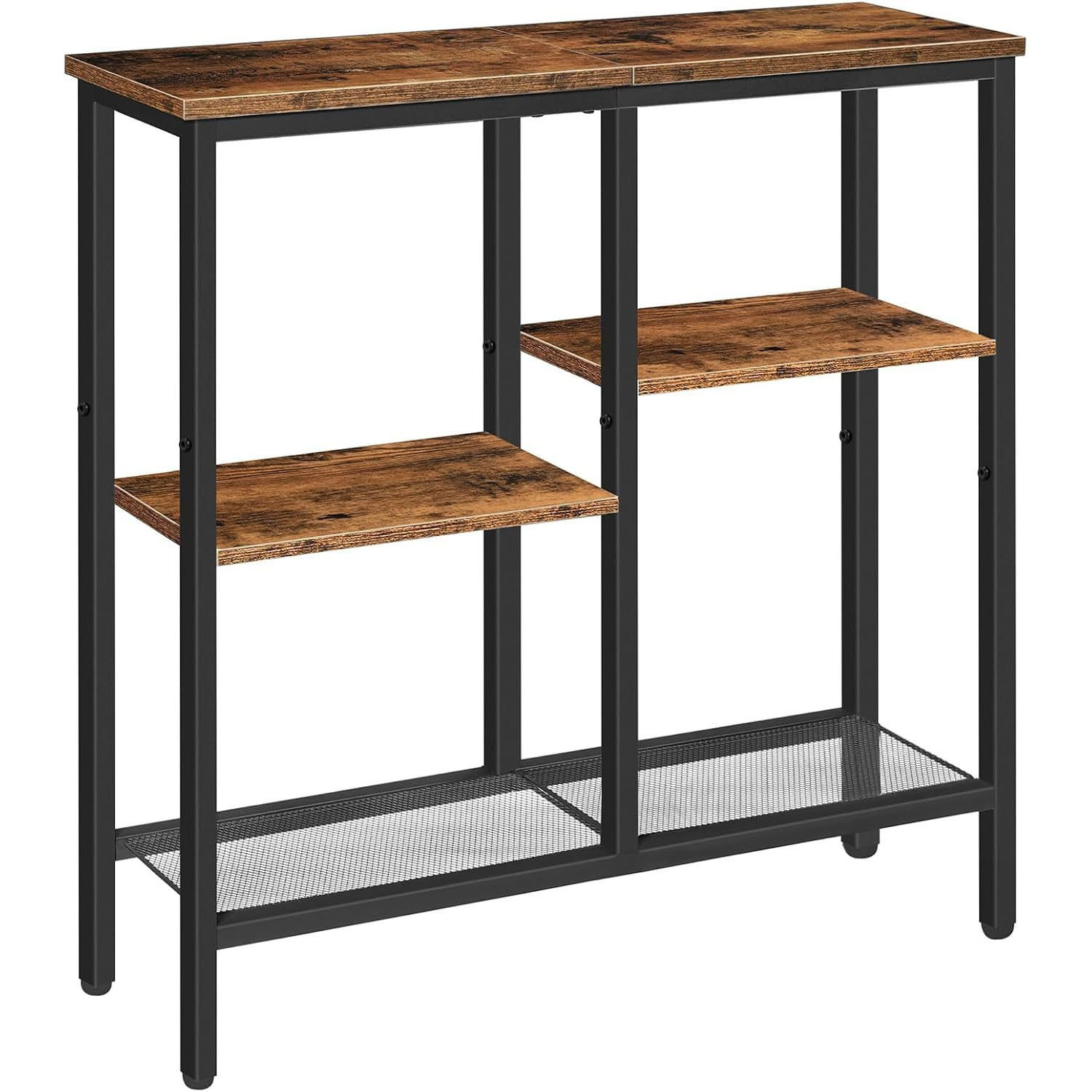 Mesa de cierre de metal, mesa de sofá, mesa lateral, mesa de exhibición, adecuada para pasillo, dormitorio, sala de estar, vestíbulo