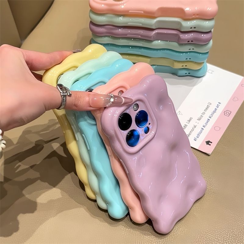 多巴胺泡芙云朵壳适用iphone16promax手机壳简约苹果15创意保护套|undefined