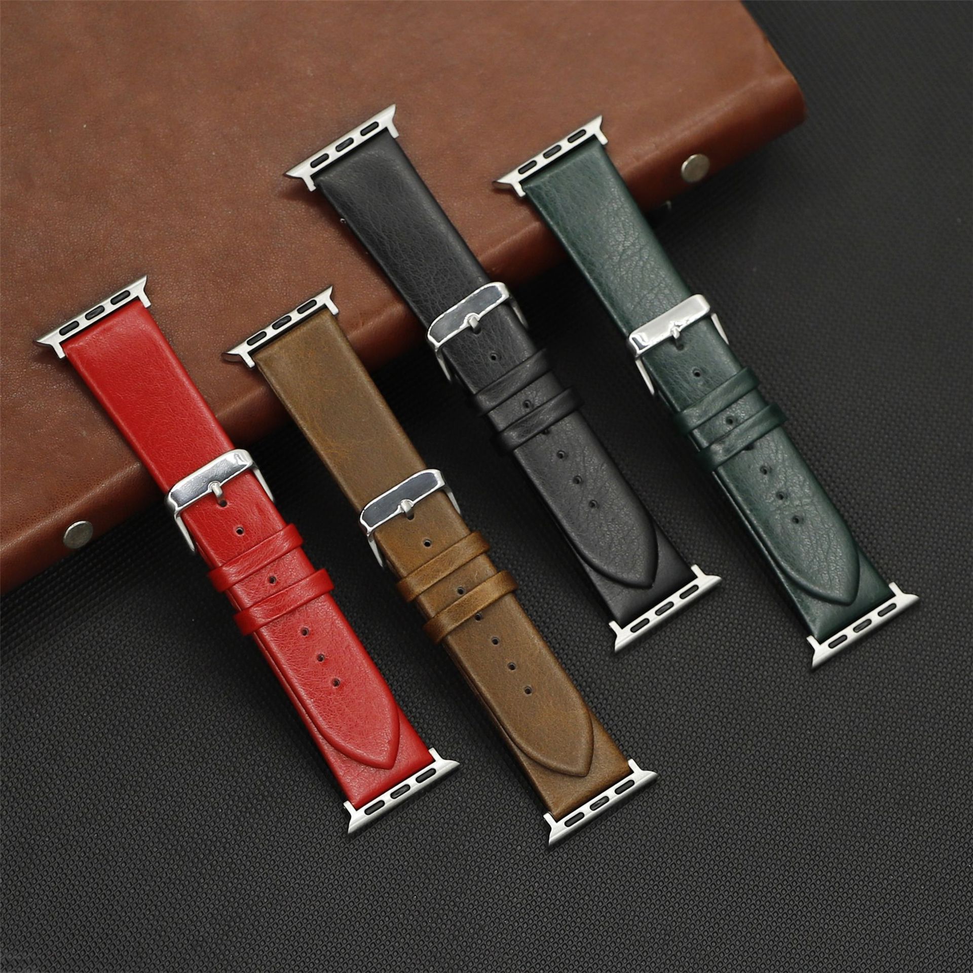 Suitable for apple watch strap cowhide PU leather iwatch4567 generation watch strap
