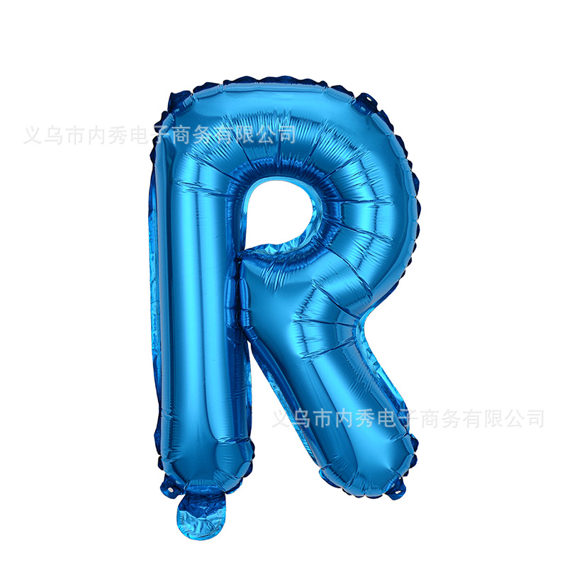 Estilo americano Delgado 16 pulgadas inglés carta globo pequeño tamaño A- Z cumpleaños boda habitación decoración aluminio película globo al por mayor
