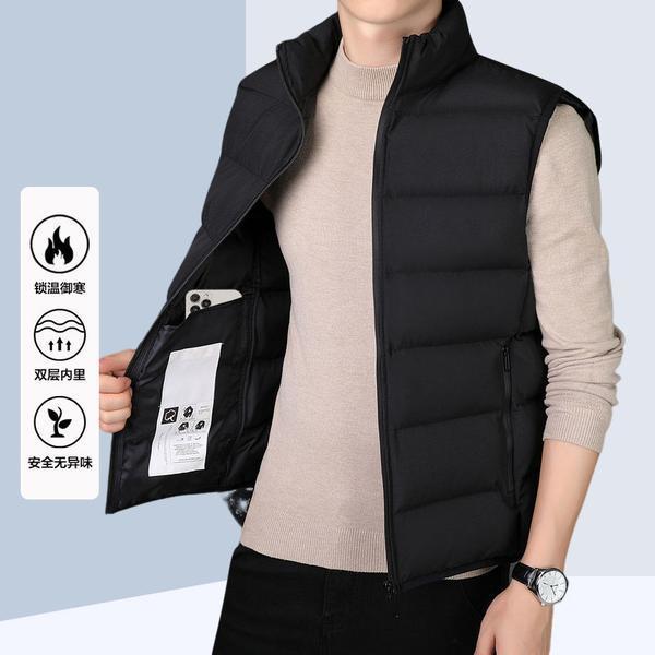 다운 코튼 2023 가을과 겨울 새로운 트렌디 한 한국 패션 잘생긴 모든 매치 남성과 여성의 면 조끼 따뜻한