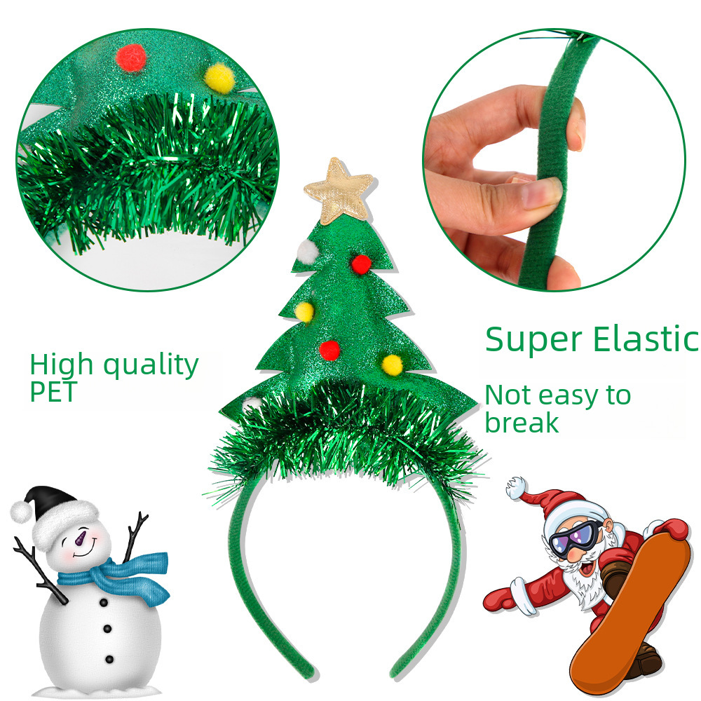 Home & Garden nieuwe cartoon kerst hoofdband hoofdtooi kinderen volwassen feest decoratie kerstmuts kerstboom hoofdband haaraccessoires_voghion.com