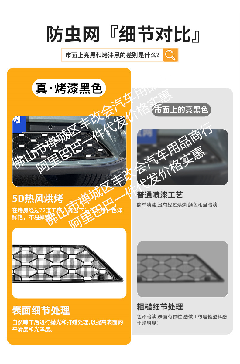 Suitable for Haval H6L Integrated Welded Car Insect-Proof Net Front Grille Special Modified Decorative Strip Accessories