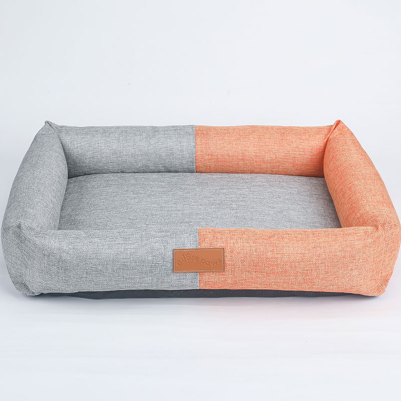 Cuatro Estaciones universal gato nido algodón Lino cuadrado perrera japonés y coreano cremallera desmontable gato dormir nido perro mascota mat