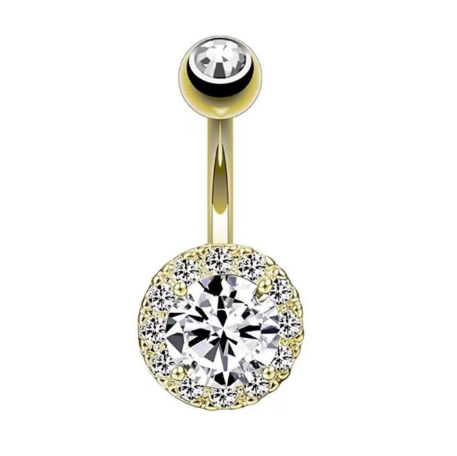 Piercing nombril cœur en acier inoxydable avec zirconia_voghion.com