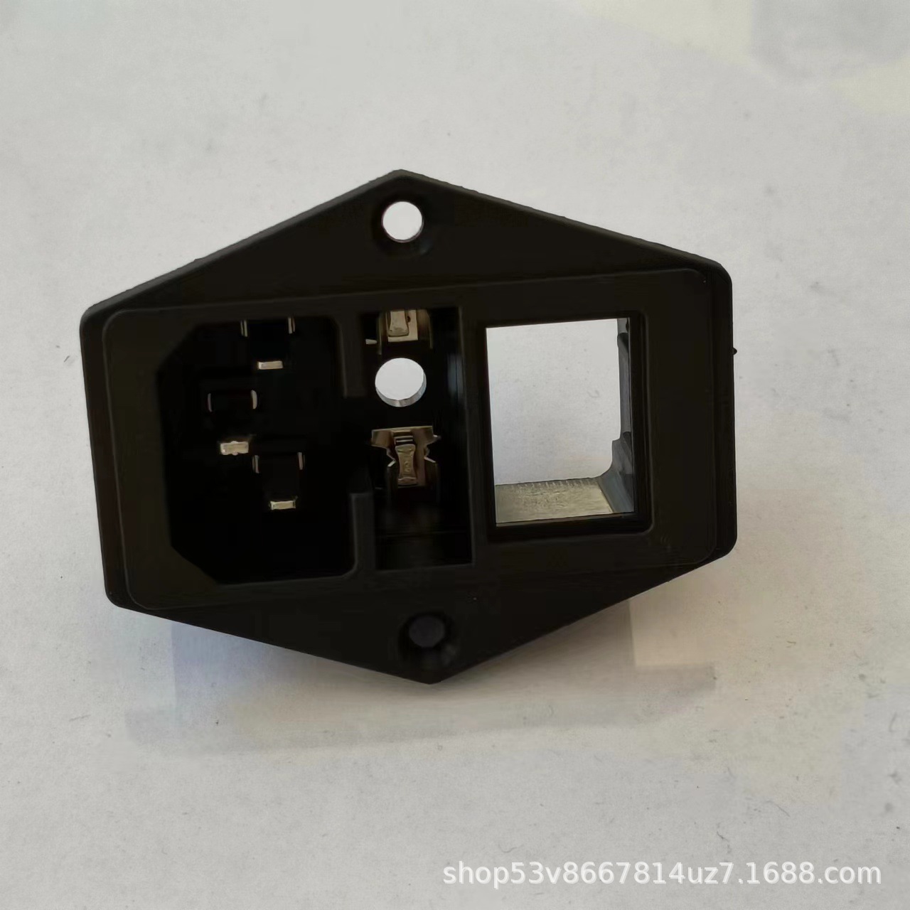 AC-01电源座卡扣式带灯带保险丝AC三合一品字ac-01电源开关AC-14