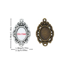 DIY��Ʒ������źϽ� 10x14mm��Բ�α�ʯ���йҼ� ����ֱ��4475