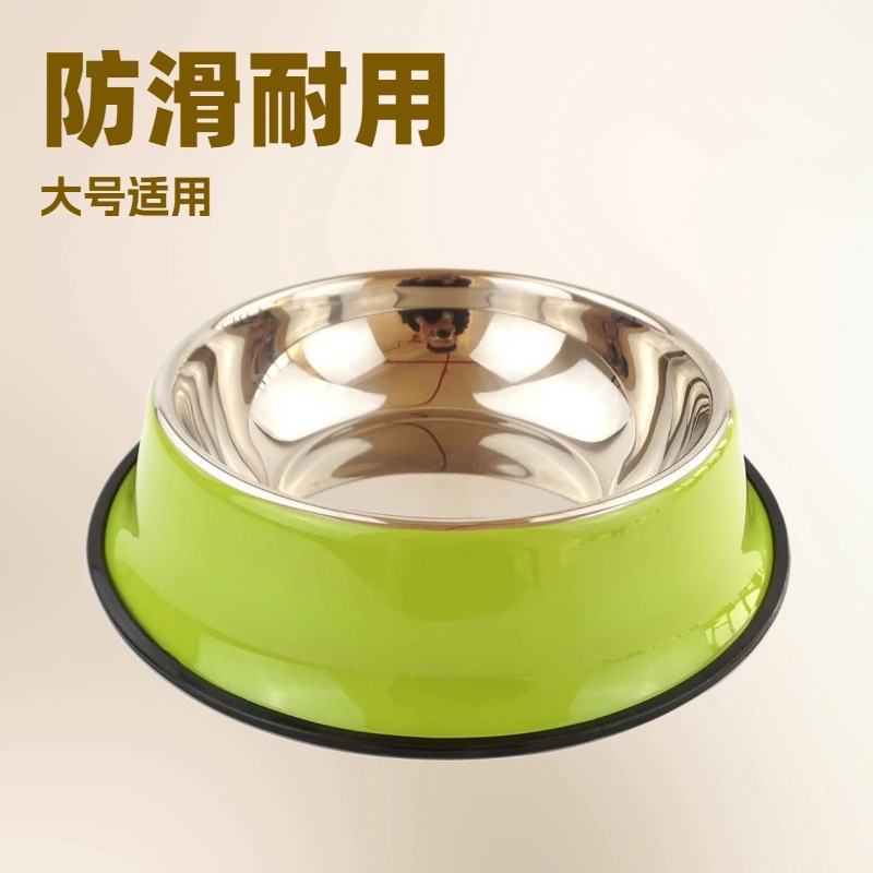 Tazón para perros, fácil de limpiar, antideslizante, tazón de alimentación para mascotas, suministros para mascotas, agua, juegos de comida para perros y gatos apilados, tazón de comida para perros de acero inoxidable