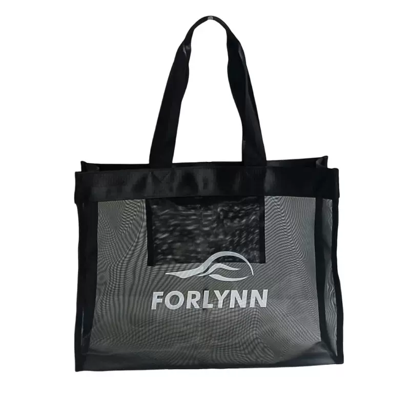 定制跨境沙滩袋网纱袋健身洗漱收纳袋游泳沙滩包大容量手提购物袋