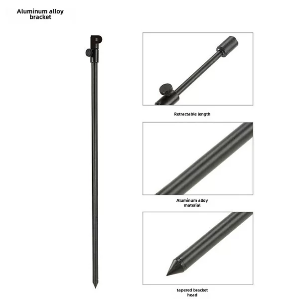 Cross-Border Jingyi European-Style Library Fishing Sea Rod Bracket Ground-Inserted Aluminum Alloy Two-Section Telescopic European Carp Fishing Rod Rack
