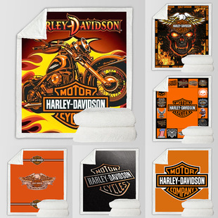 Harley davidson, одеяло, двухэтажный диван для путешествий для кемпинга, 3D, подарок на день рождения, увеличенная толщина