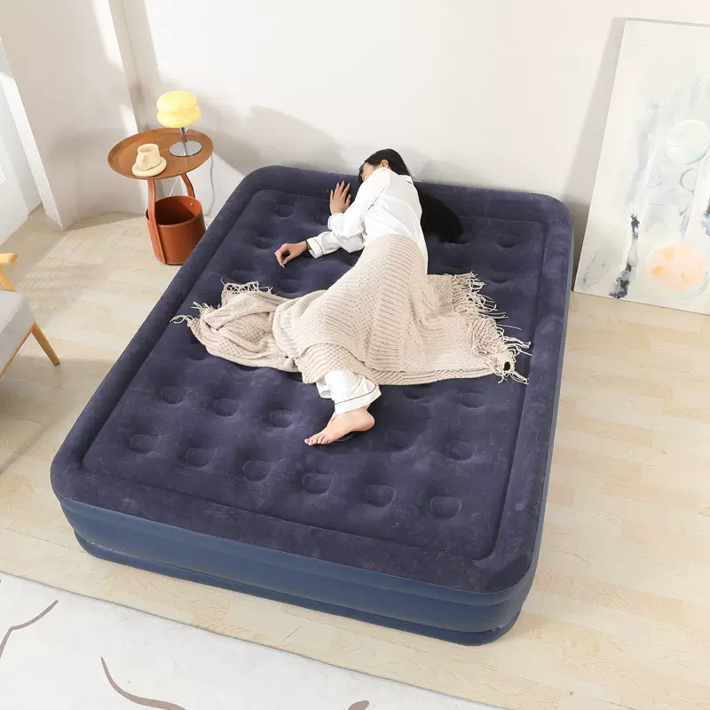 跨境严选气垫床家用双人便携户外充气床垫打地铺加厚折叠充气床
