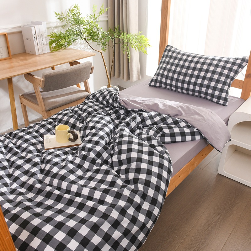 Algodón lavado, dormitorio de estudiantes de tres piezas, literas de dormitorio, lavable a máquina individual universal, lavado a máquina, nuevo estilo 2025