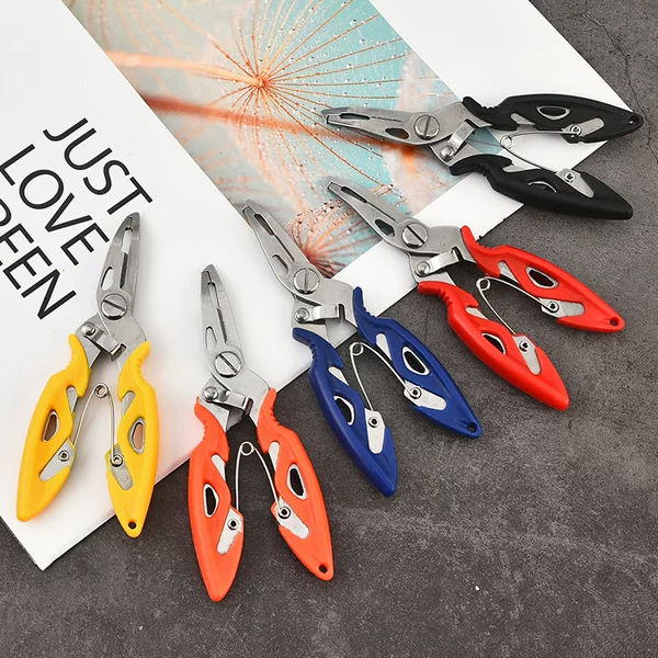 Manufacturer Wholesale Stainless Steel Curved Mouth Fishing Pliers Multi-functional Lure Pliers Fishing Scissors Fish Control Device Fishing Line Scissors Tying Hook Pliers