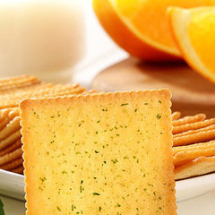 百草味薄脆餅乾308g 海苔味休閒零食批發 箱規16盒