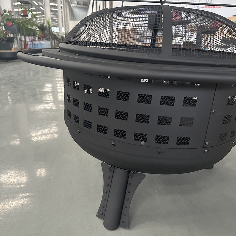 Hogar ronda barbacoa estufa al aire libre brasero estufa de carbón grande hoguera olla de madera visión brasero suministro directo de fábrica