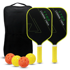 跨境热销pickleball工厂直销碳纤维16mm轻量化设计匹克球拍套装