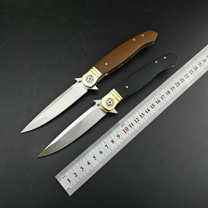 外贸俄罗斯联邦战术高硬度野营生存户外多功能EDC折叠口袋水果刀