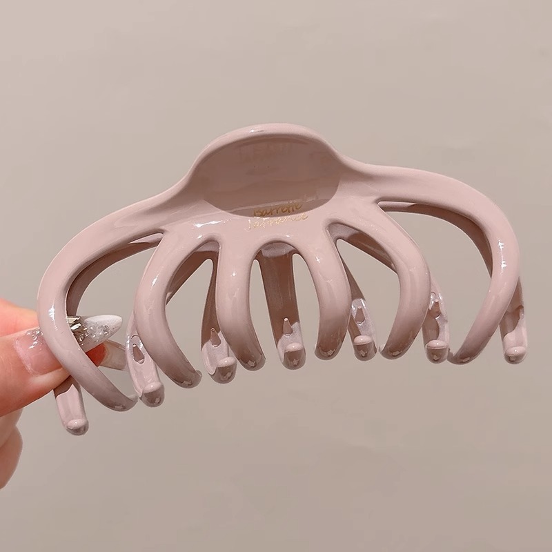 Clip de tiburón grande, clip de agarre para el cabello de placa de sensación de alta calidad, horquilla de temperamento, nuevo estilo, horquilla de gran volumen, tocado de primavera y verano, mujer