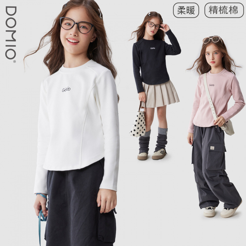 女童打底衫儿童春秋装新款长袖T恤中大童女孩洋气洋气上衣童装