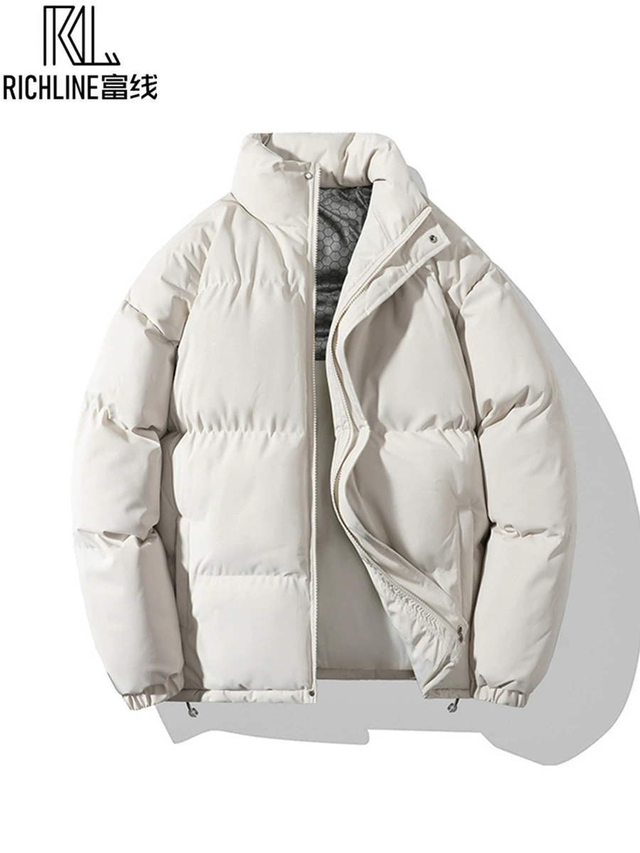 富线 Winter retro down jacket for men and women, for beloved, loose fit, increased thickness