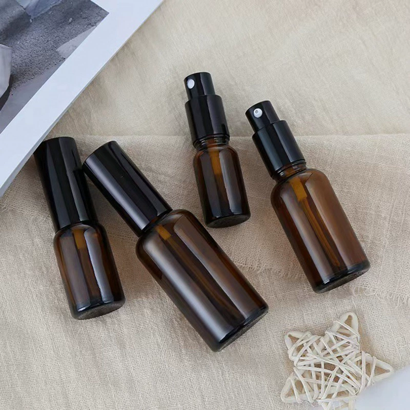 Коричневый светозащищенный маленький бутылка неочищенного масла спот коричневый цвет стеклянная бутылка распылителя бутылка неочищенного масла бутылка прессования сыворотки разливочная бутылка